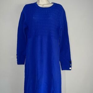 New York & Company Royal Blue Long Sleeve Dress